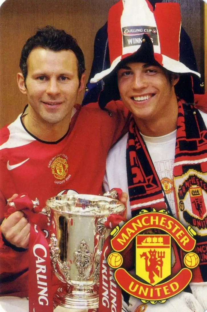 Календарик 2010 - Криштиану Роналду Райан Гиггз Манчестер Юнайтед МЮ Англия