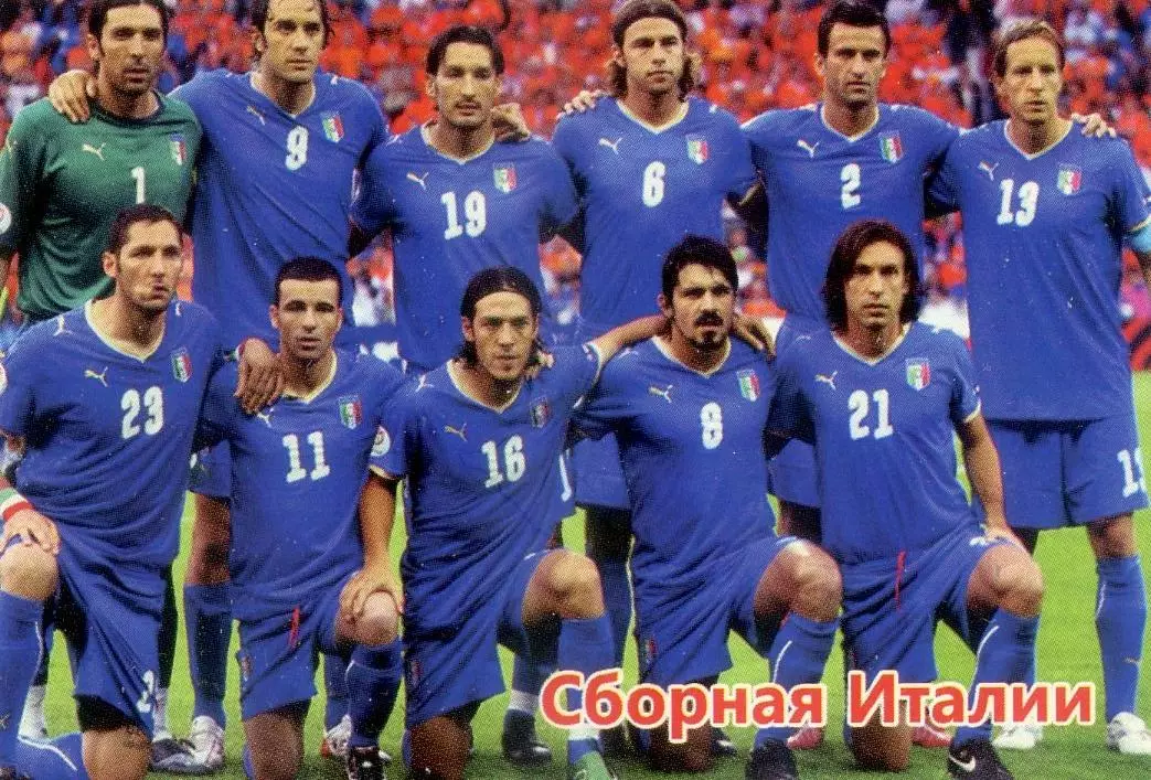 Календарик 2010 Италия Сборная