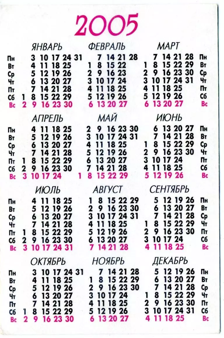 Календарик 2005 Италия Сборная 1