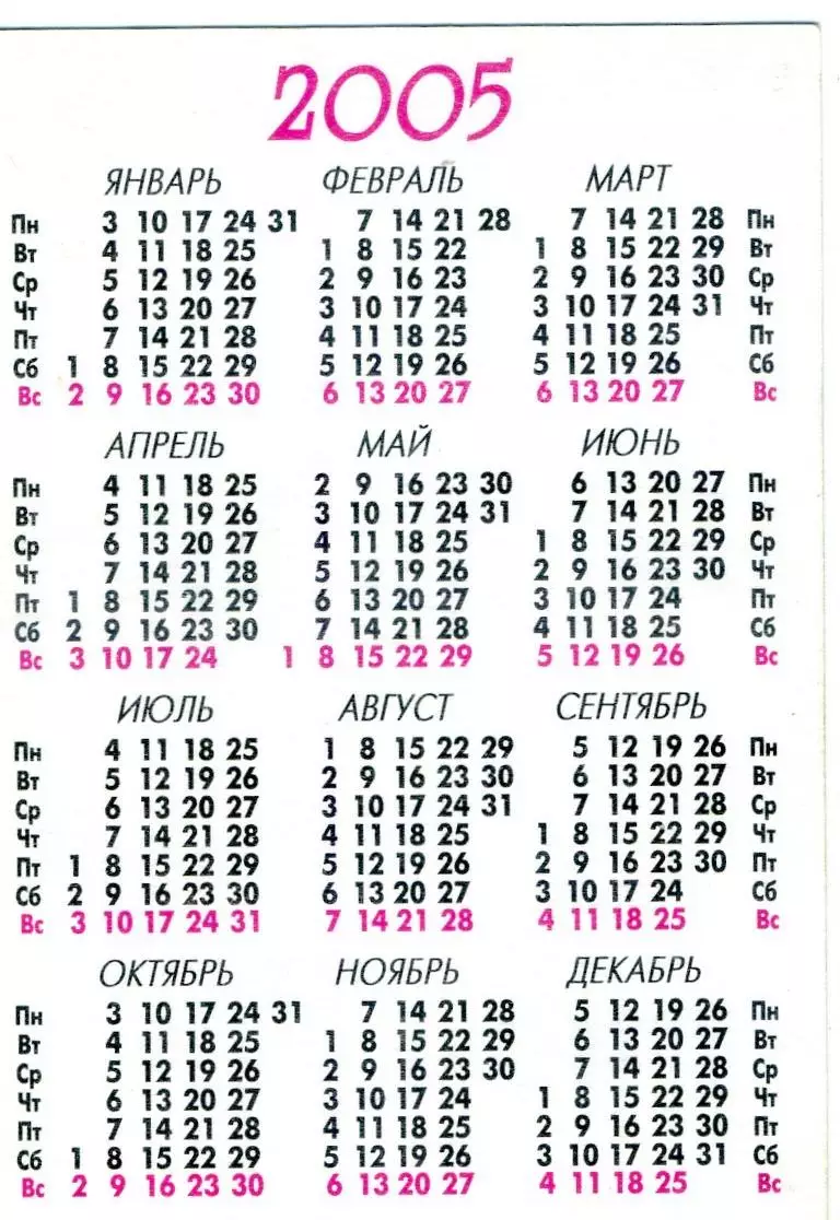 Календарик 2005 Германия Сборная 1