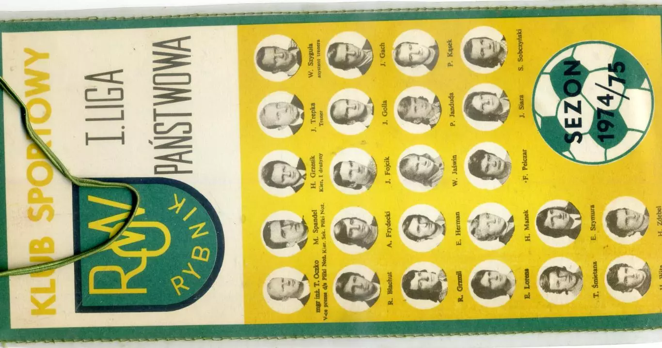 Вымпел РОВ Рыбник Польша - Pennant KS ROW Rybnik Poland Polska 1974 - 1975 1