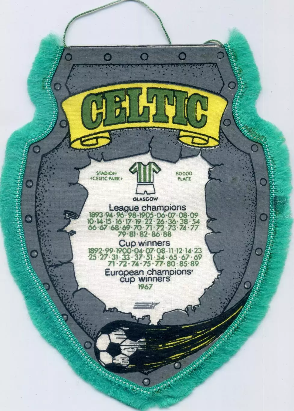 Вымпел Селтик Глазго Шотландия Pennant Celtic Glasgow Scotland 1