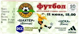 Шахтер Донецк - ЦСКА Киев - 11.06.2001