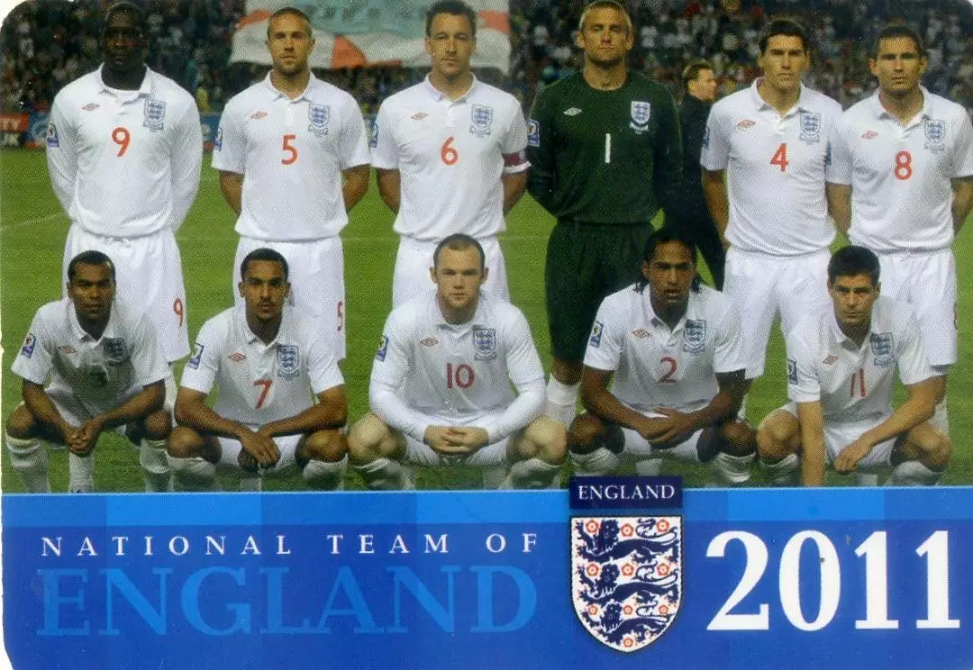 Календарик Англия Сборная 2011