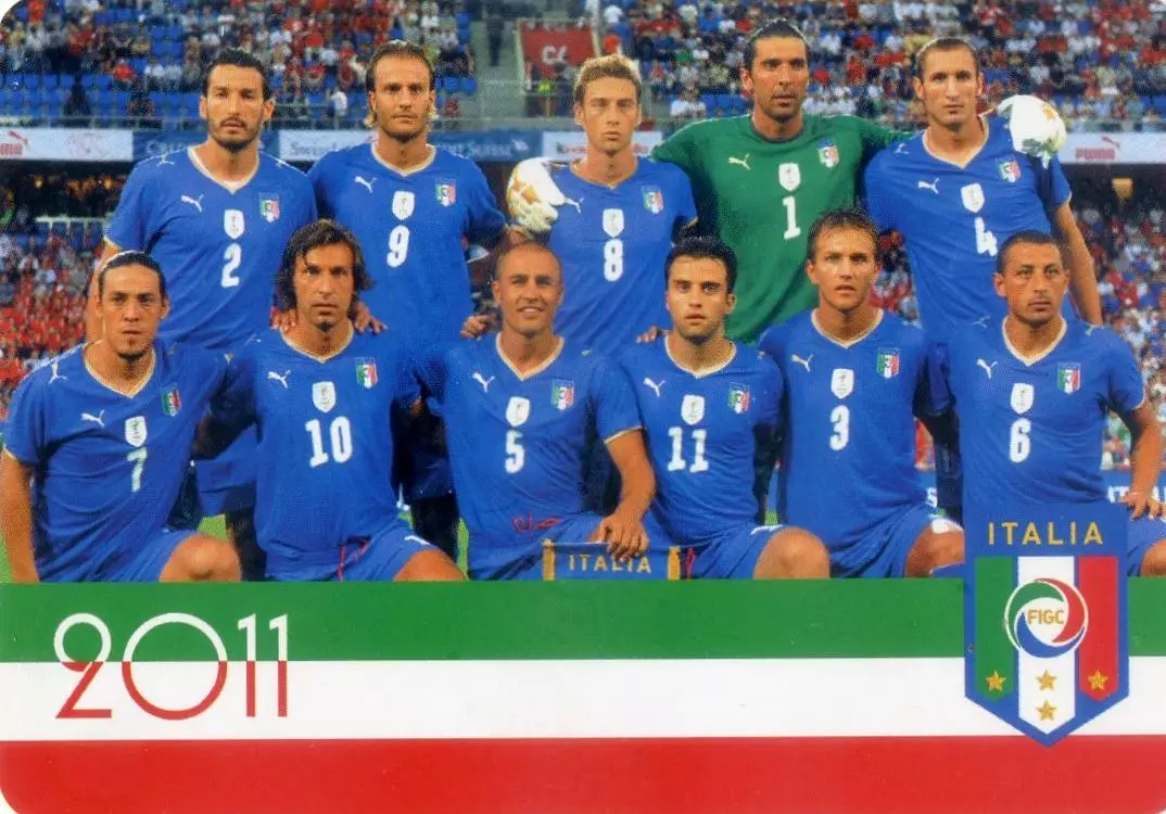 Календарик Италия Сборная 2011