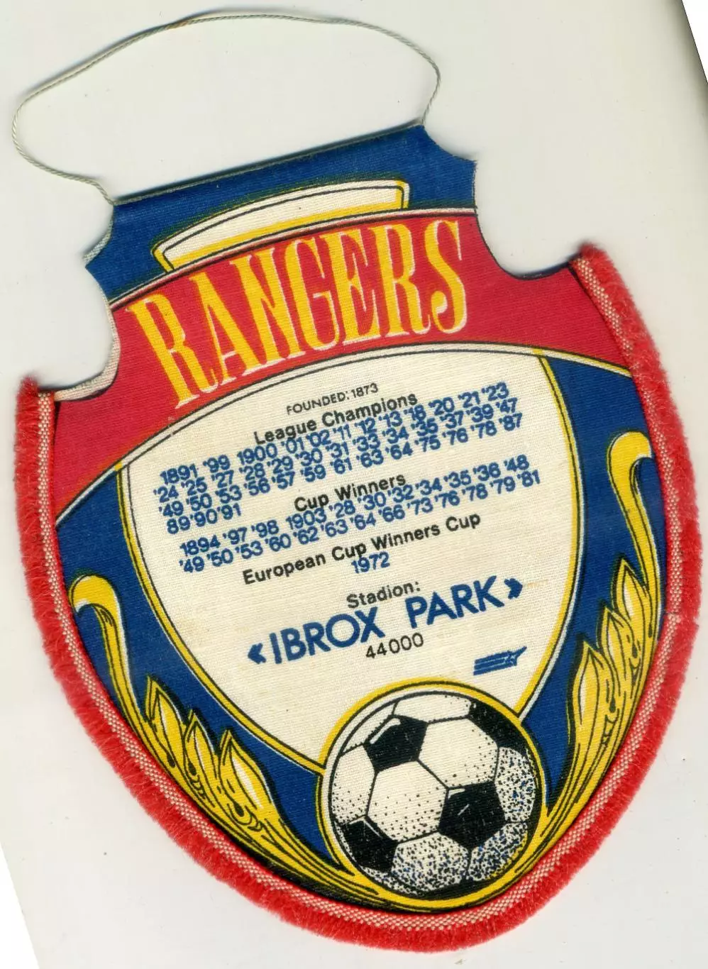 Вымпел Глазго Рейнджерс Шотландия 1
