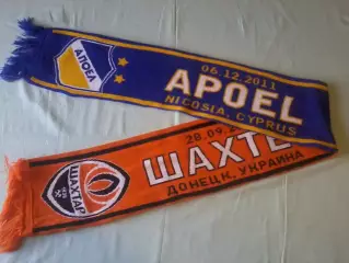 Шарф Шахтер Донецк - АПОЭЛ Кипр 2011 - Лига Чемпионов - НОВЫЙ - APOEL Cyprus