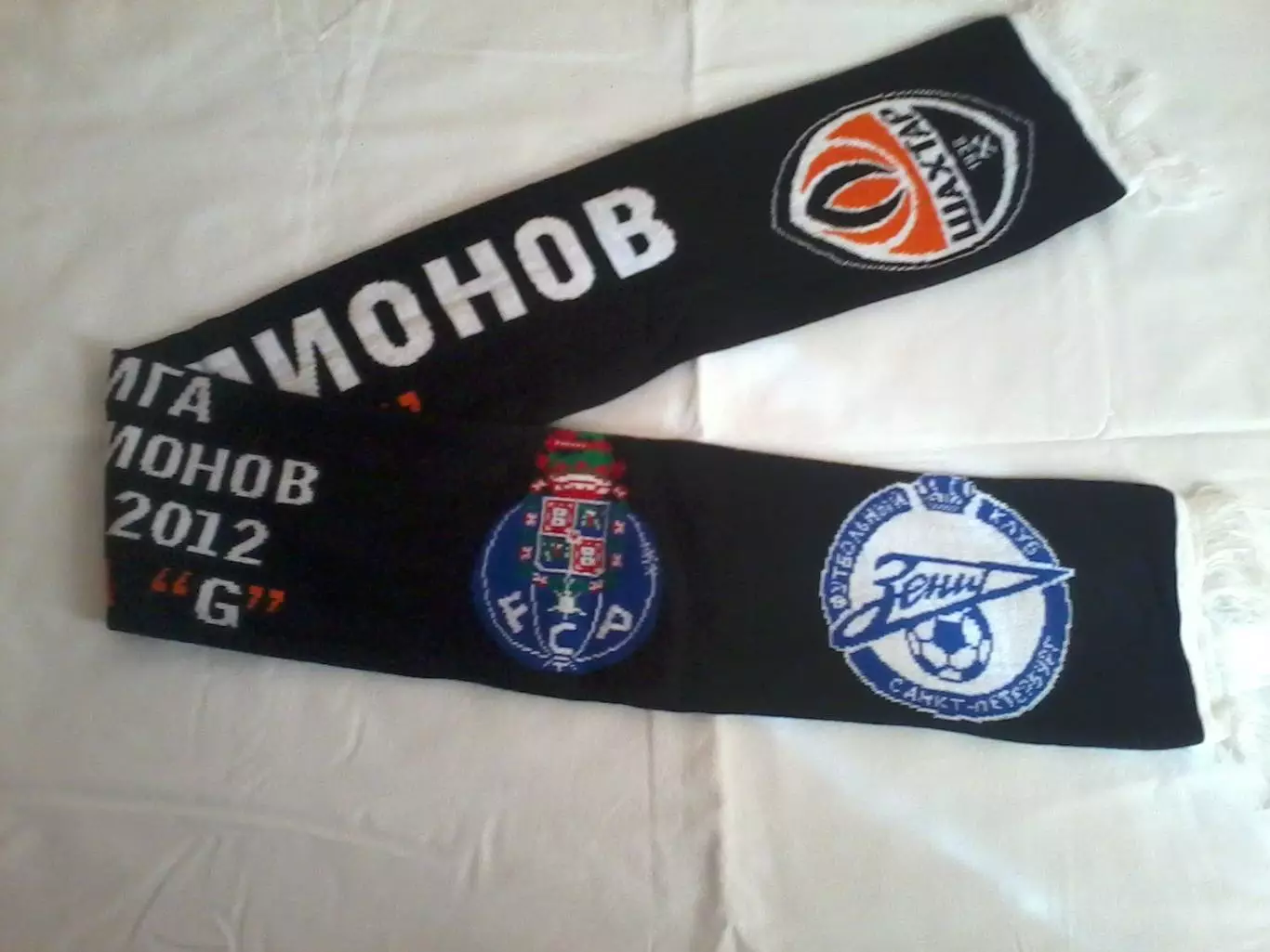 Шарф Шахтер Донецк АПОЭЛ Кипр Зенит Порто 2011 Лига Чемпионов APOEL Porto-НОВЫЙ 1