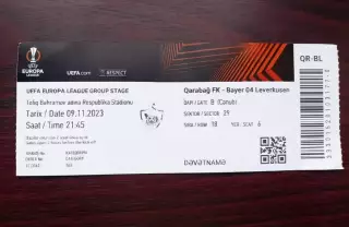 Билет Карабах Азербайджан - Байер Леверкузен Германия - Bayer 04 Leverkusen 2023