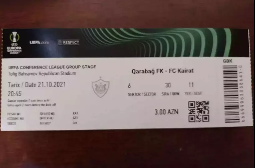 Карабах Азербайджан - Кайрат Алматы Казахстан 21.10.2021 - Лига Конференций УЕФА