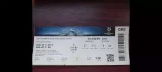 Билет Карабах Азербайджан - Челси Лондон Англия 2017