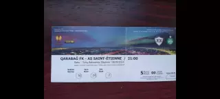 Билет Карабах Азербайджан - Сент-Этьен Франция 2014