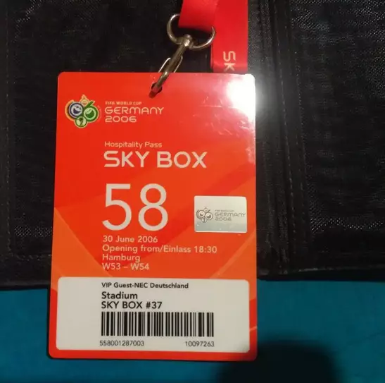 Италия - Украина 30.06.2006 Чемпионат мира - Комплект Hospitality Kit без билета 2