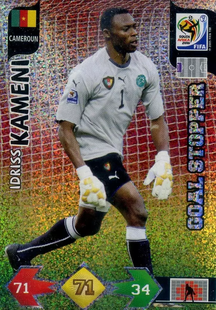Карточка World Cup 2010 Adrenalyn XL Panini Goal Stopper Idriss Kameni Камерун