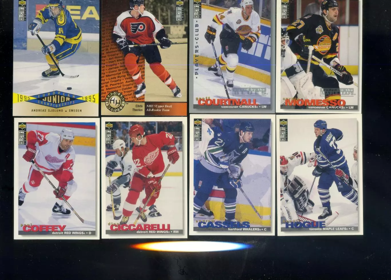 Upper Deck NHL НХЛ 1995-1996 Хоккей - 10 карточек + пустой пакетик одним лотом