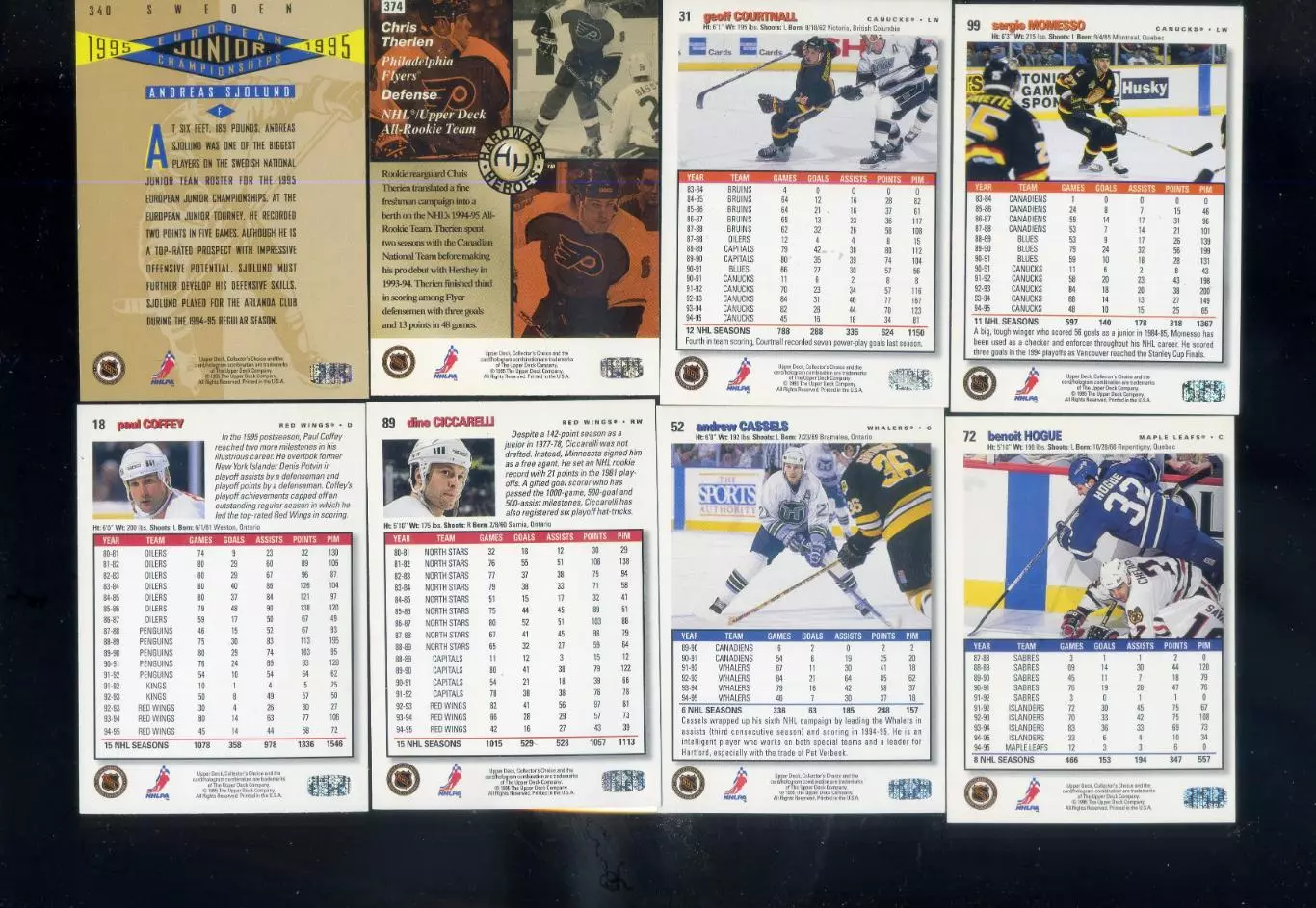 Upper Deck NHL НХЛ 1995-1996 Хоккей - 10 карточек + пустой пакетик одним лотом 2