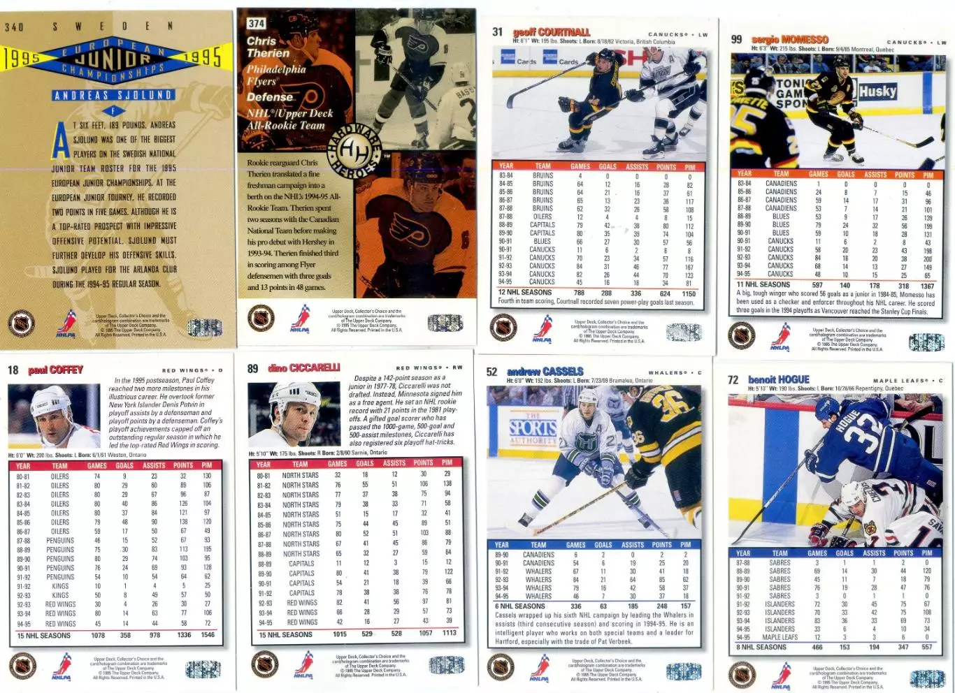Upper Deck NHL НХЛ 1995-1996 Хоккей - 10 карточек + пустой пакетик одним лотом 3