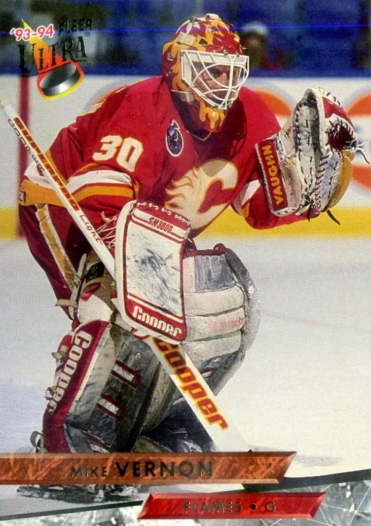 FLEER Ultra NHL 1993-1994-Майк Вернон-Mike Vernon-Калгари Флэймз-Calgary Flames