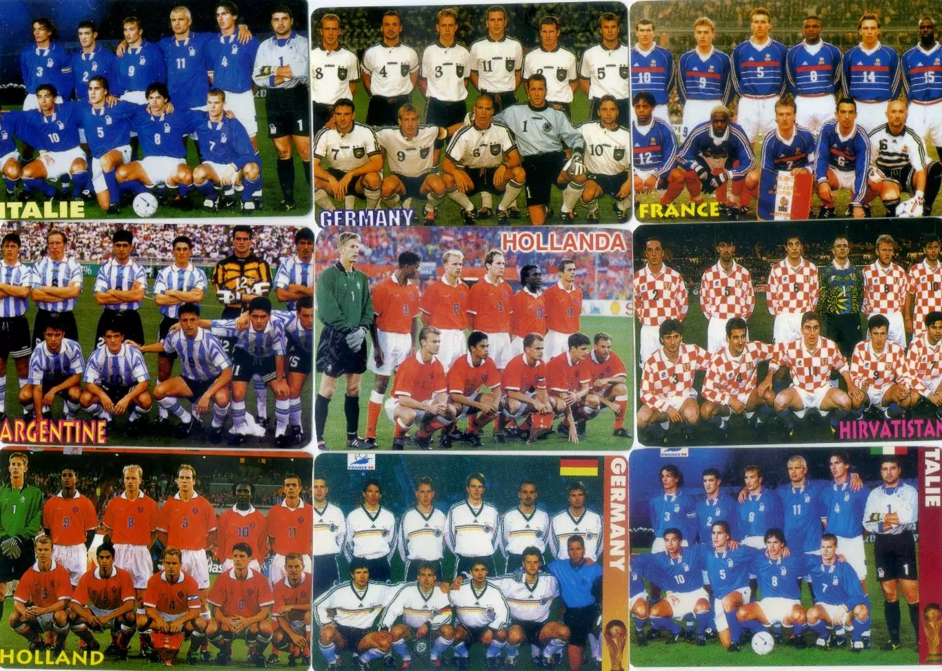 Италия Германия Франция Хорватия Нидерланды Аргентина Англия Зидан - 17 наклеек