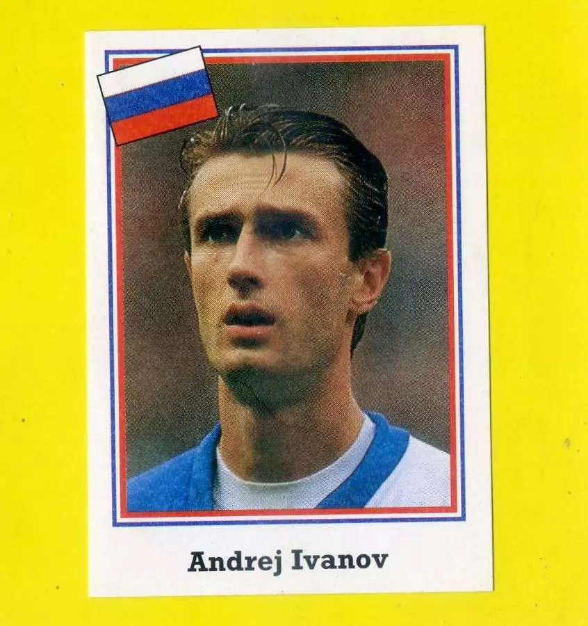 Андрей Иванов - Спартак Москва Россия стикер #99 EUROFLASH Чемпионат Мира 1994