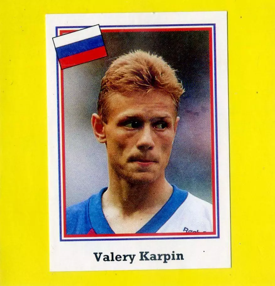 Валерий Карпин Спартак Москва Россия стикер #102 EUROFLASH Чемпионат Мира 1994