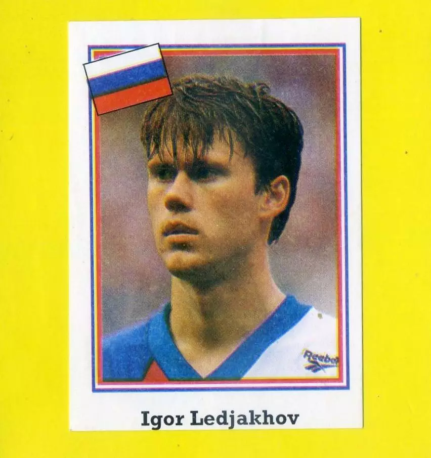 Игорь Ледяхов Спартак Москва Россия стикер #107 EUROFLASH Чемпионат Мира 1994