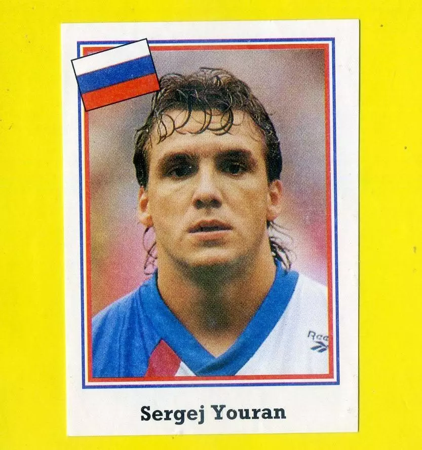 Сергей Юран Заря Спартак Москва Россия стикер #109 EUROFLASH Чемпионат Мира 1994