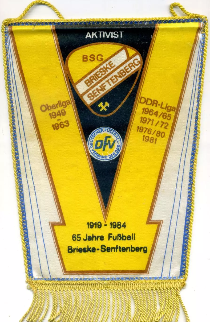 Вымпел Aktivist BSG Brieske-Senftenberg DDR ГДР