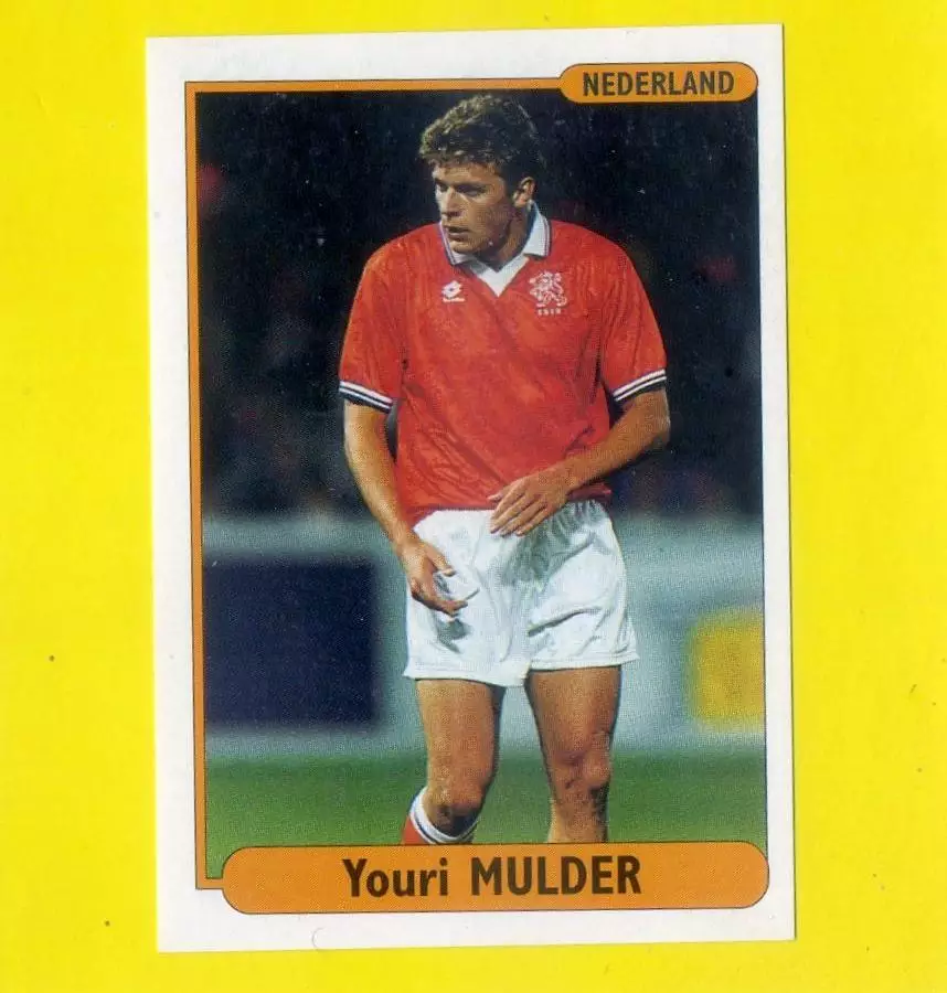 Наклейка Стикер EURO foot96 #45 Евро 1996 Юри Мюлдер Youri Mulder Нидерланды
