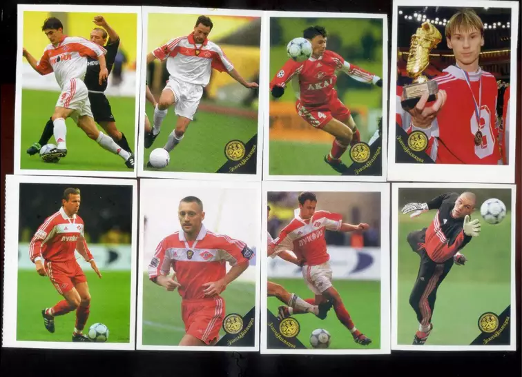 Спартак Москва - карты + карточки (41 шт.) - Тихонов Титов Цымбаларь Онопко