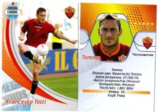 Карточка Mega Cards 2007/08 Франческо Тотти Рома Рим Италия
