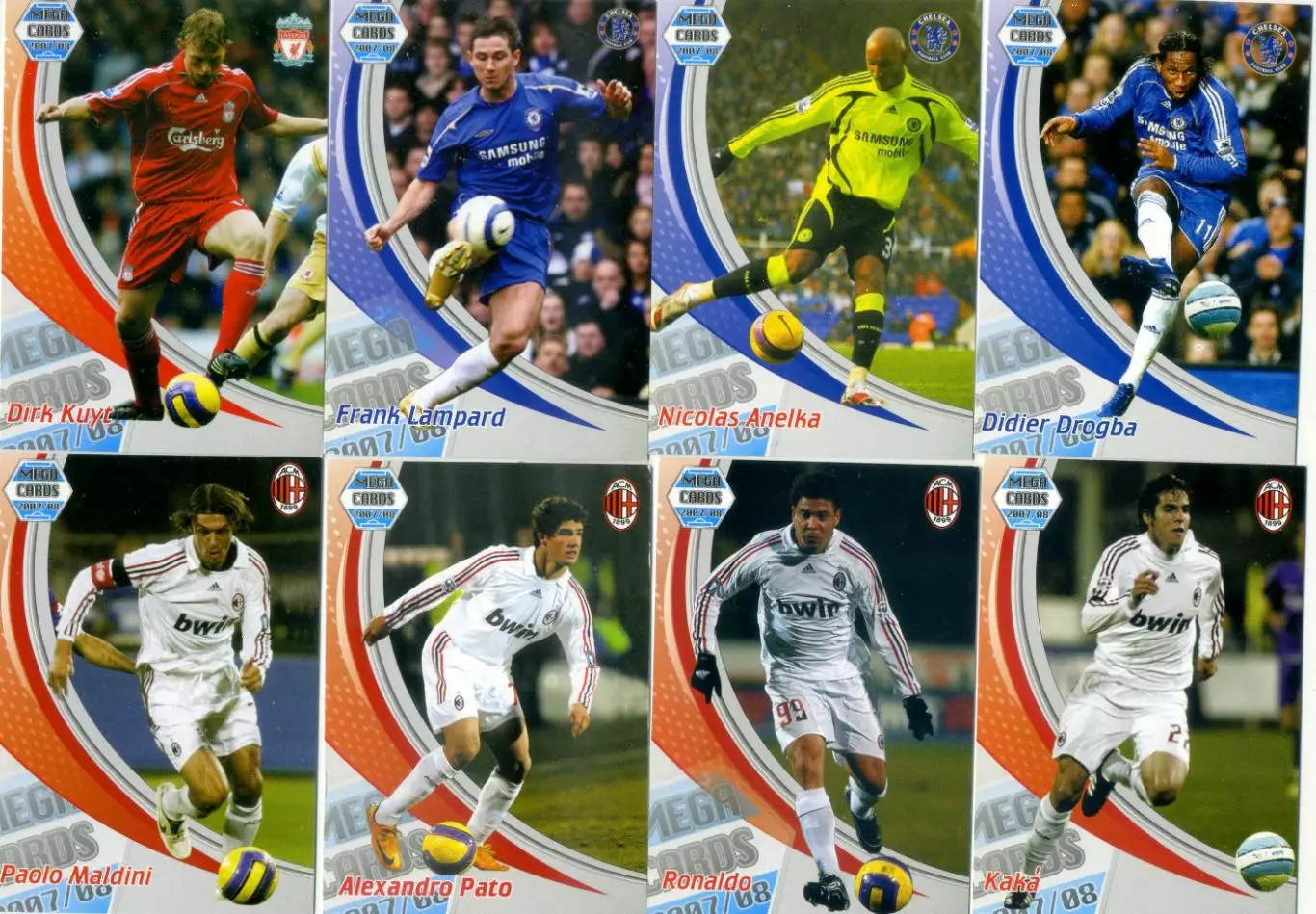 25 Mega Cards 2007/08 Барселона Ливерпуль Арсенал Челси Милан Манчестер Юнайтед 1