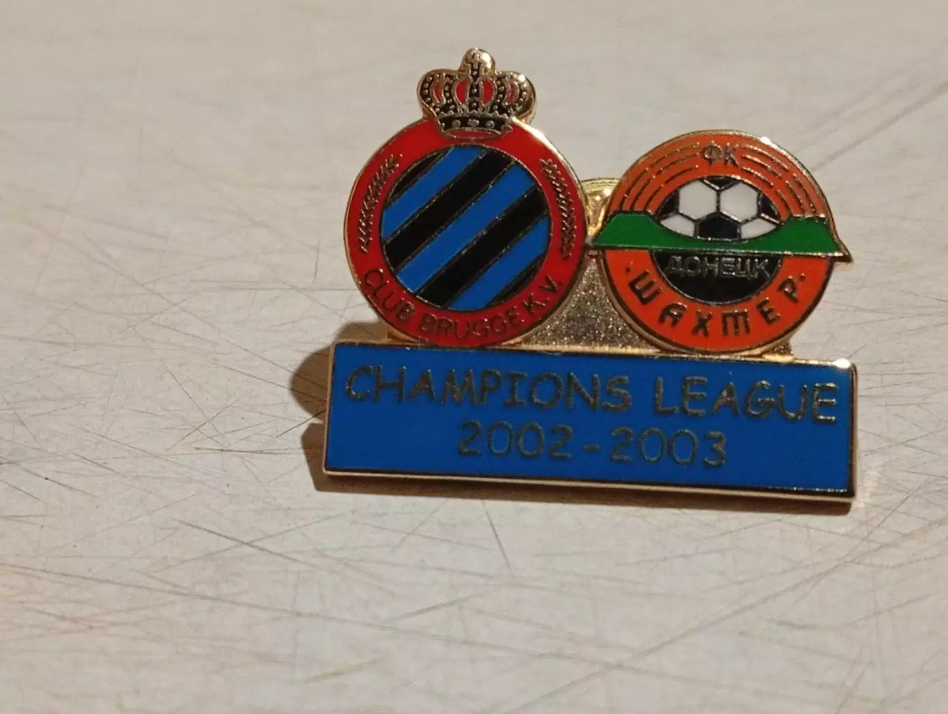 Знак Шахтер Донецк - Брюгге Бельгия 2002 1
