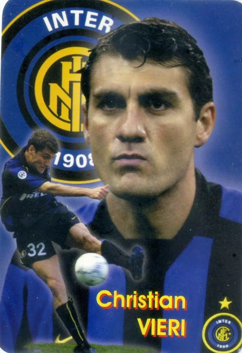 Календарик В Мире Футбола 2004-Кристиан Вьери Christian Vieri Интер Милан Inter