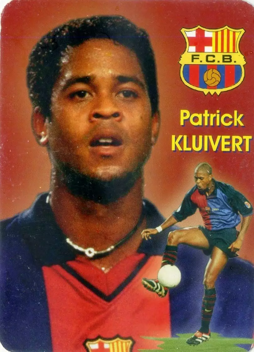 Календарик В Мире Футбола 2002 - Патрик Клюйверт Patrick Kluivert Барселона