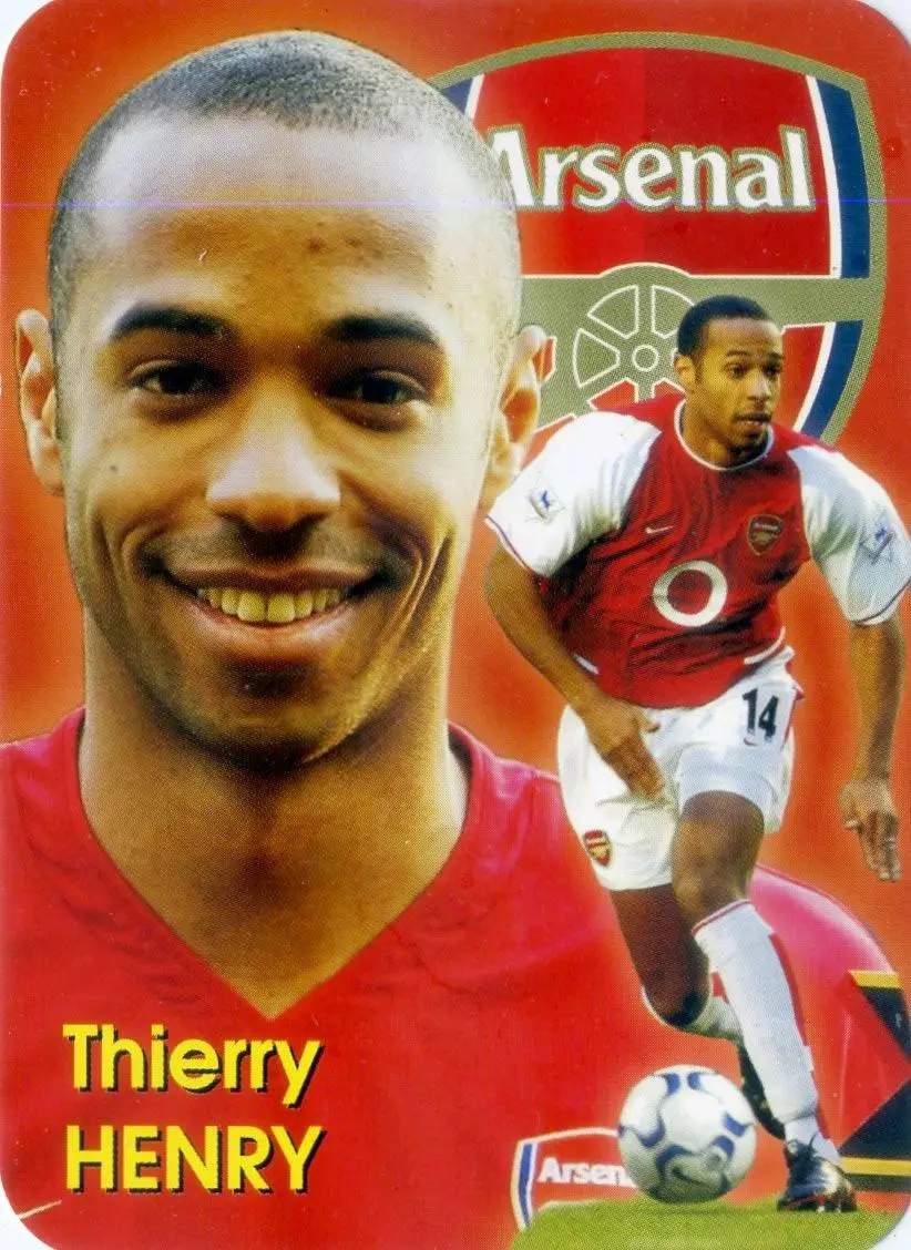 Календарик В Мире Футбола 2005-Тьерри Анри Thierry Henry Арсенал Лондон Arsenal