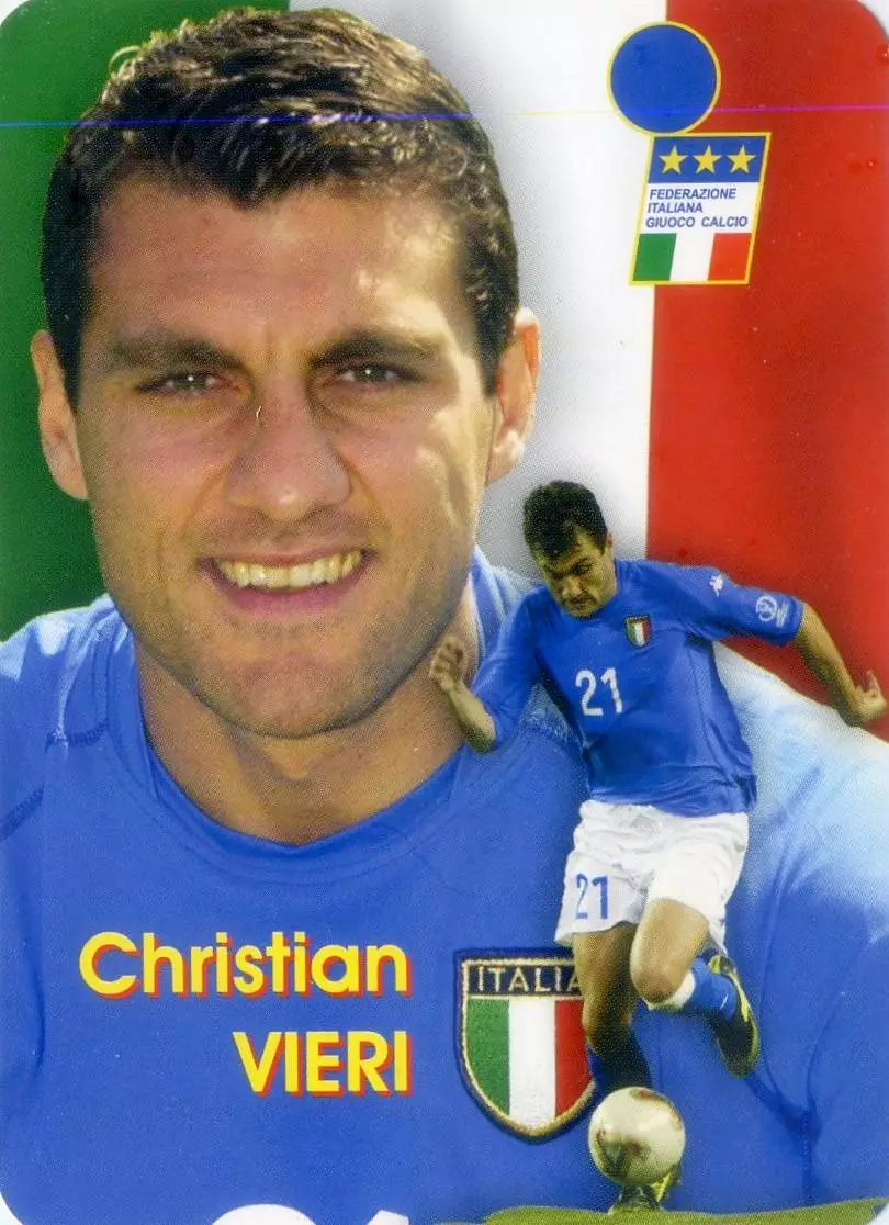 Календарик В Мире Футбола 2003-Кристиан Вьери Christian Vieri Интер Милан Италия