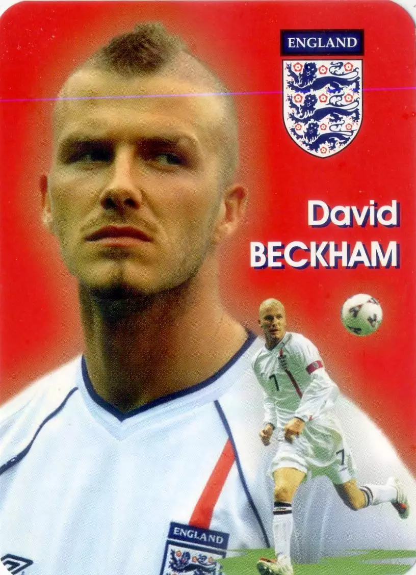 Календарик В Мире Футбола 2002 - Дэвид Бекхэм David Beckham Англия Манчестер МЮ