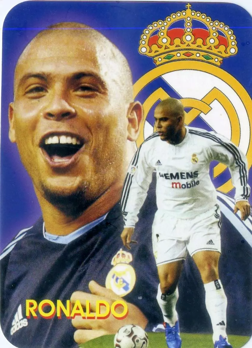 Календарик В Мире Футбола 2005-Роналдо Ronaldo Бразилия Реал Мадрид Real Madrid