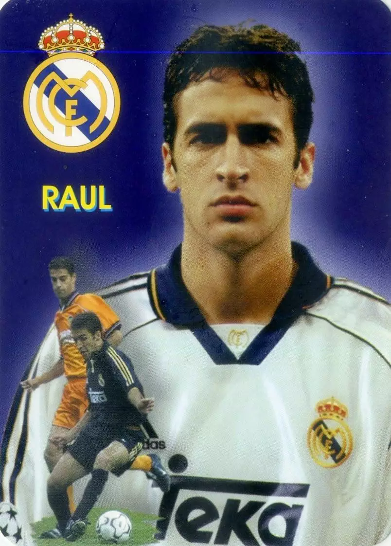 Календарик В Мире Футбола 2002 - Рауль Гонсалес Реал Мадрид Real Madrid Испания