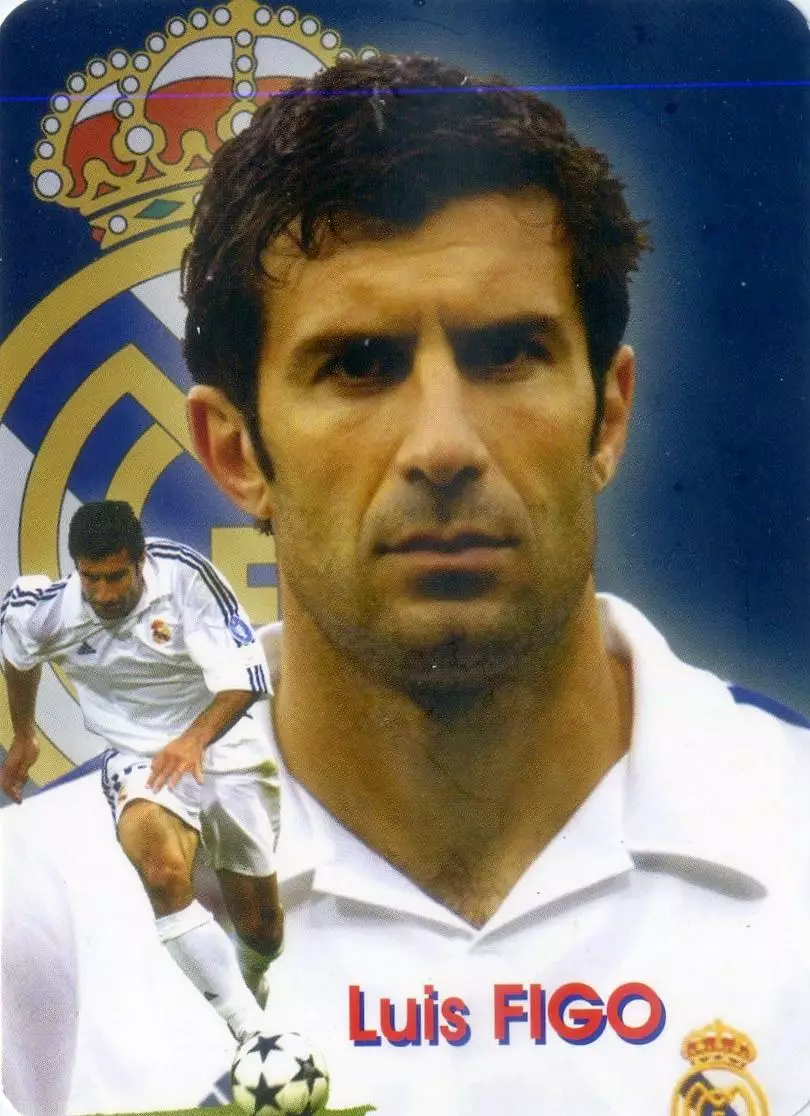 Календарик В Мире Футбола 2003-Луиш Фигу Figo Реал Мадрид Real Madrid Португалия
