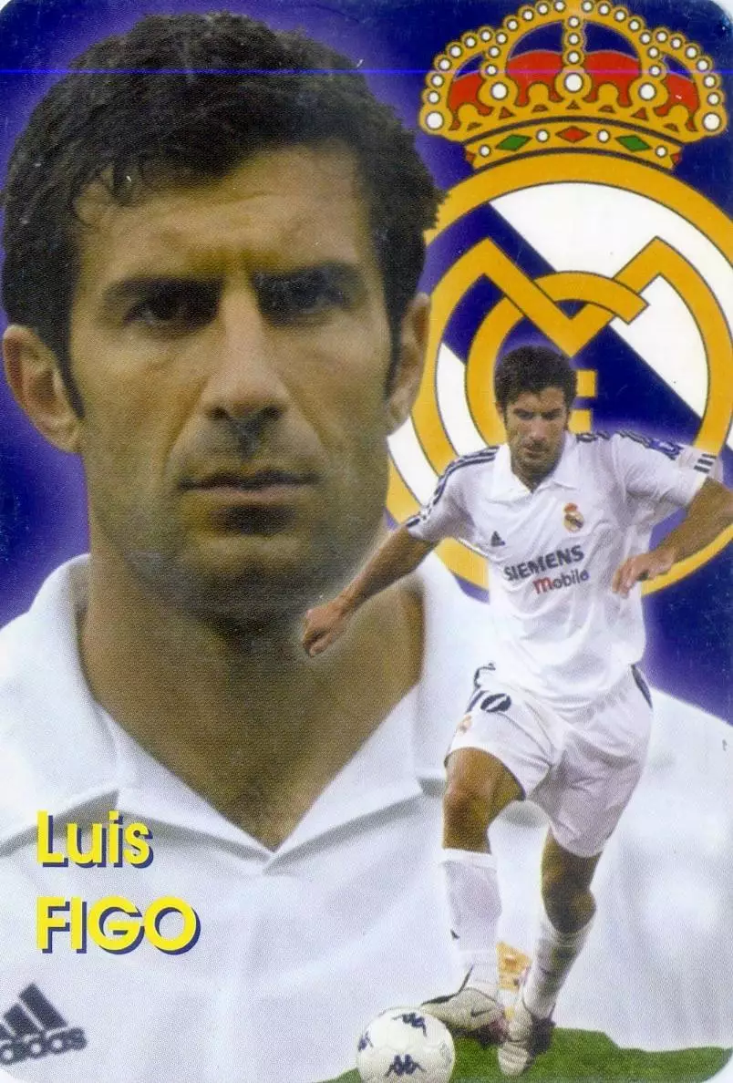 Календарик В Мире Футбола 2004-Луиш Фигу Figo Реал Мадрид Real Madrid Португалия