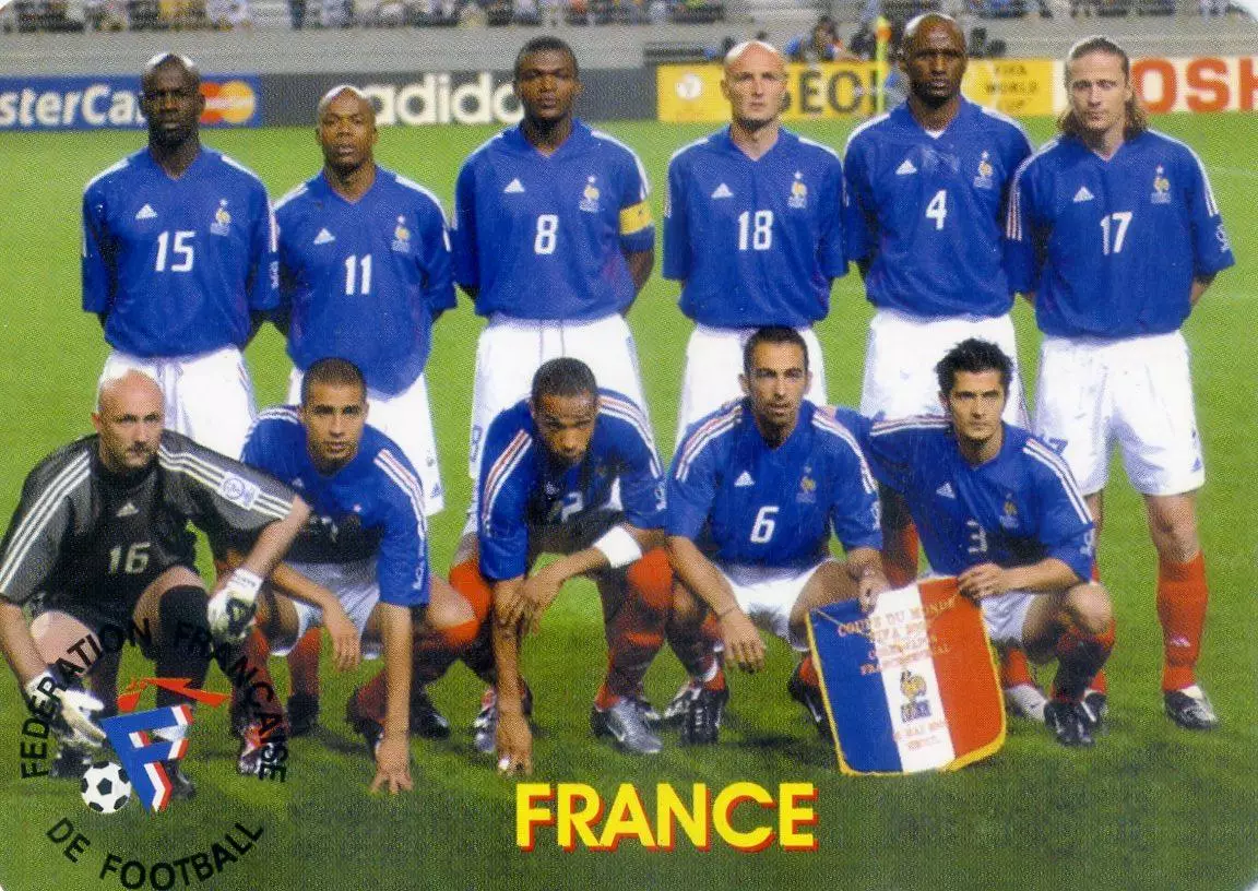 Календарик В Мире Футбола 2004 - Франция Сборная - France