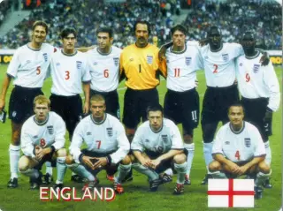 Календарик В Мире Футбола 2002 - Англия Сборная - England