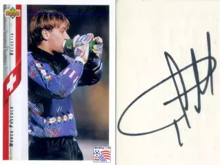 Карточка Upper Deck World Cup 1994 - Марко Пасколо Marco Pascolo + Автограф