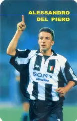 Календарик 2000 - Алессандро Дель Пьеро Ювентус Juventus Del Piero Италия Italy