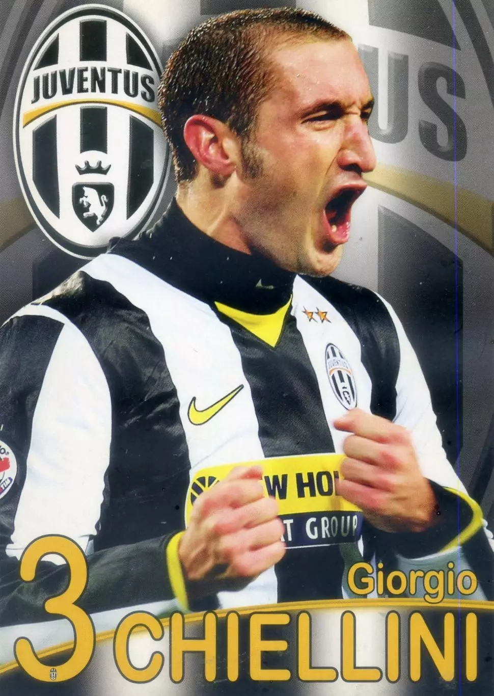 Открытка Футбол Собери Команду Ювентус Juventus Chiellini Кьеллини Италия