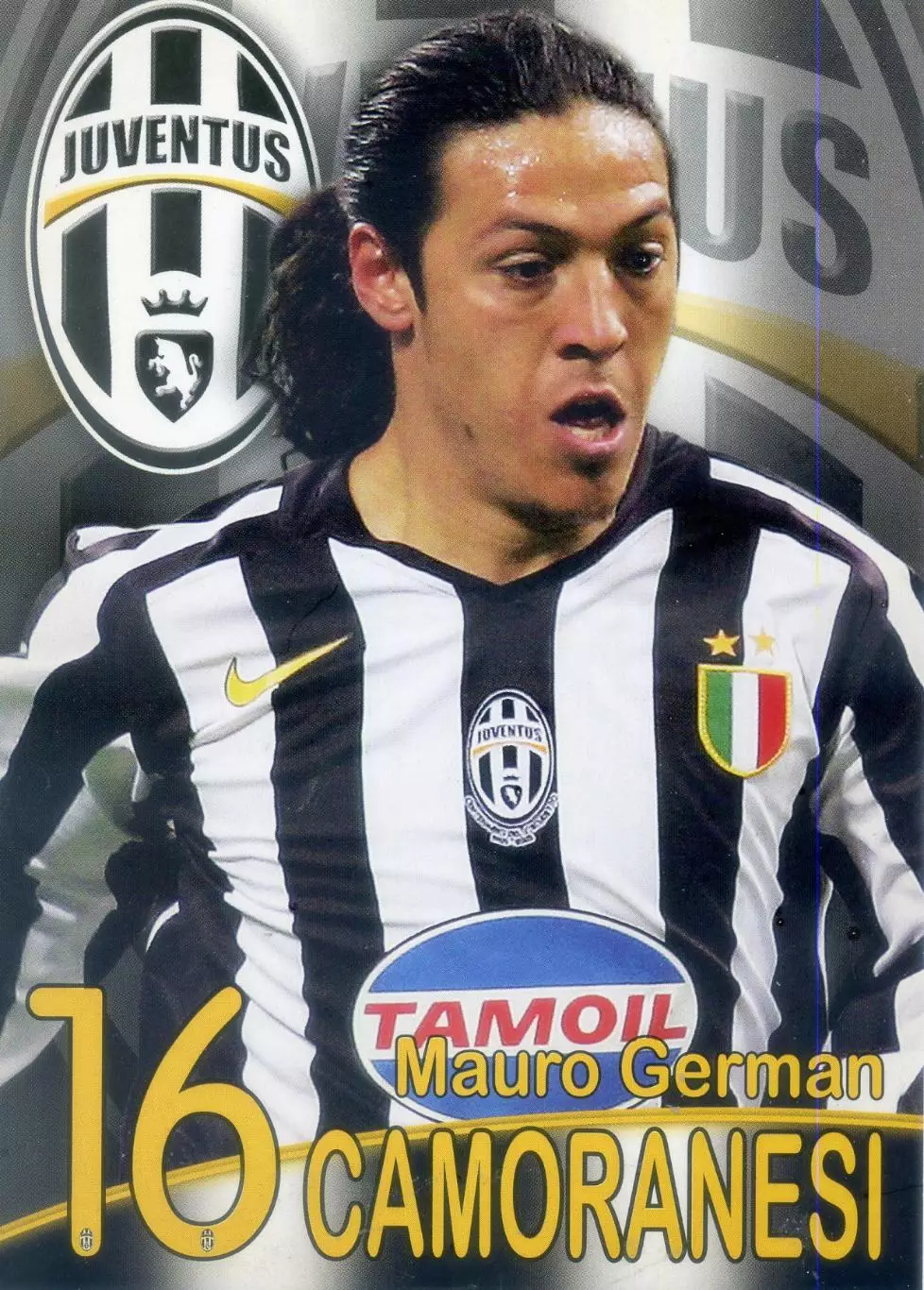 Открытка Футбол Собери Команду Ювентус Juventus Camoranesi Каморанези Италия