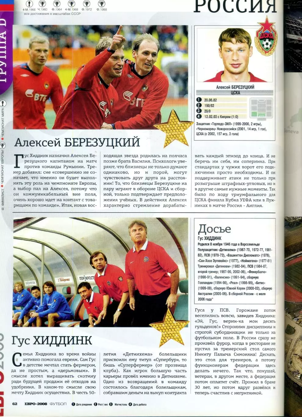 Футбол Украина Спецвыпуск - Чемпионат Европы ЕВРО 2008 - Все участники - Россия 3