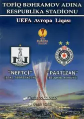 Нефтчи Баку Азербайджан - Партизан Сербия 2012 Partizan - программа + 10 билетов